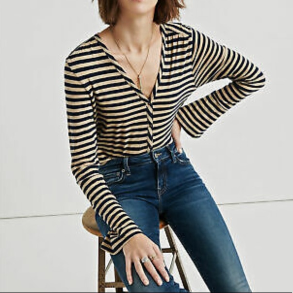 Lucky Brand Bell Sleeves Top M
